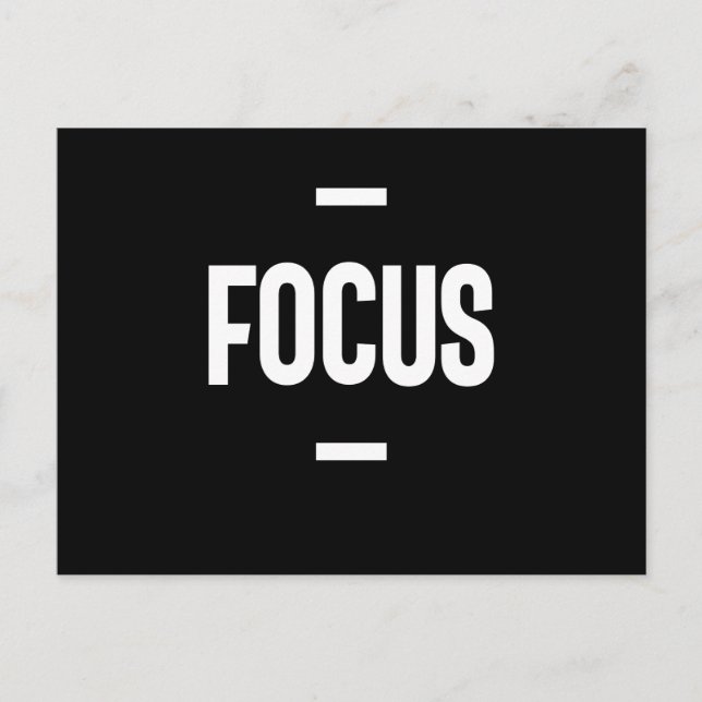 Carte Postale Cadeau motivé par l'entrepreneur - Focus (Devant)