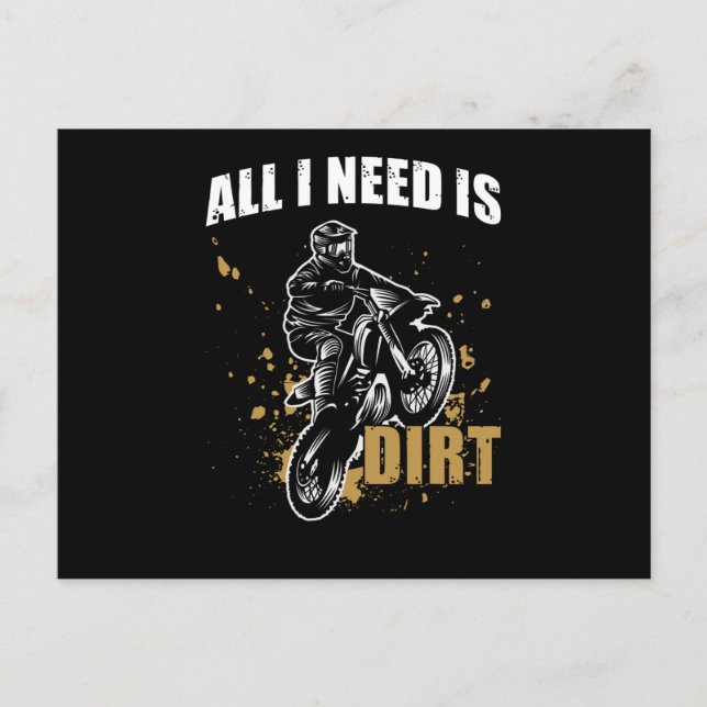 Carte Postale Cadeau Motocross (Devant)