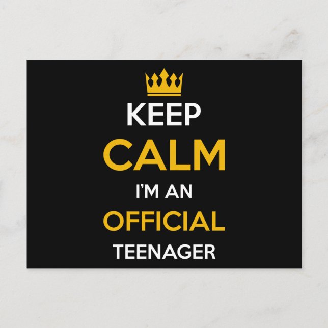 Carte Postale Cadeau officiel d'adolescent (Devant)