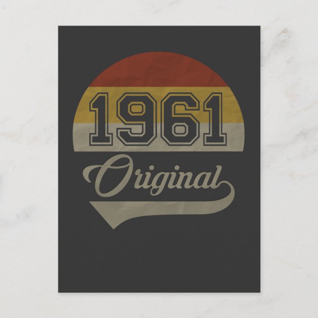 Carte Postale Cadeau original homme femme 60e anniversaire vinta (Devant)