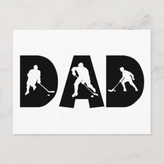 Carte Postale Cadeau papa de hockey