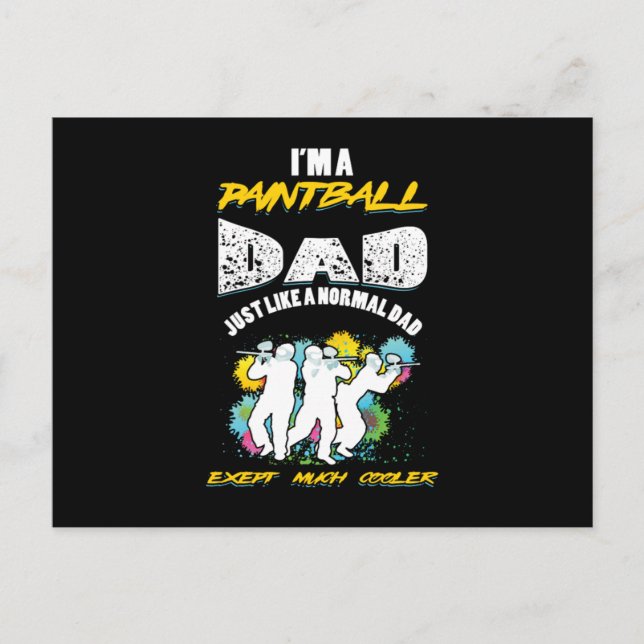 Carte Postale Cadeau Papa Paintball Joueur de Paintball (Devant)