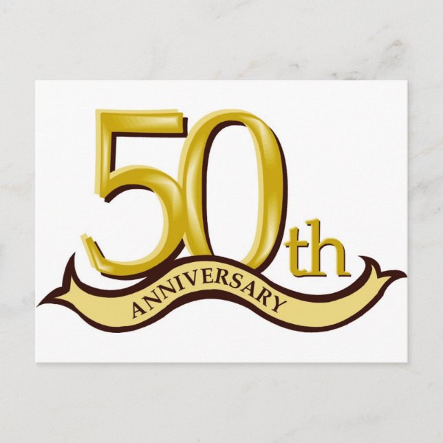 Carte Postale Cadeau personnalisé du 50e anniversaire (Devant)