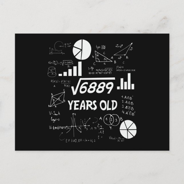 Carte Postale Cadeau pour 83 ans Prof de maths Cadeau d'annivers (Devant)