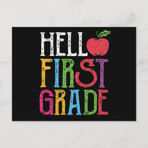 Carte Postale Cadeau pour élève de 1re année pour la rentrée sco