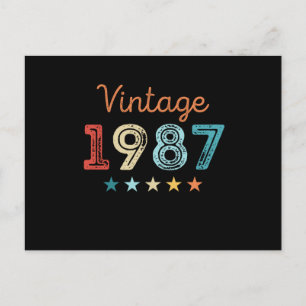 Carte Postale Cadeau rétro 40e anniversaire Vintage 1987 pour 40