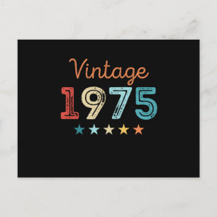 Carte Postale Cadeau rétro 50e anniversaire Vintage 1975 50 ans