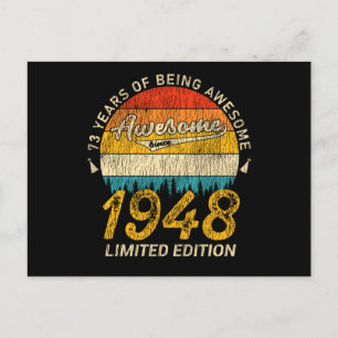 Carte Postale Cadeau Rétro Incroyable pour 77 ans Anniversaire 1