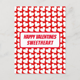 CARTE POSTALE CADEAU ROMANTIQUE DE LA SAINT-VALENTIN CHÉRIE