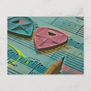 Carte Postale Cadeau vintage pour un guitariste