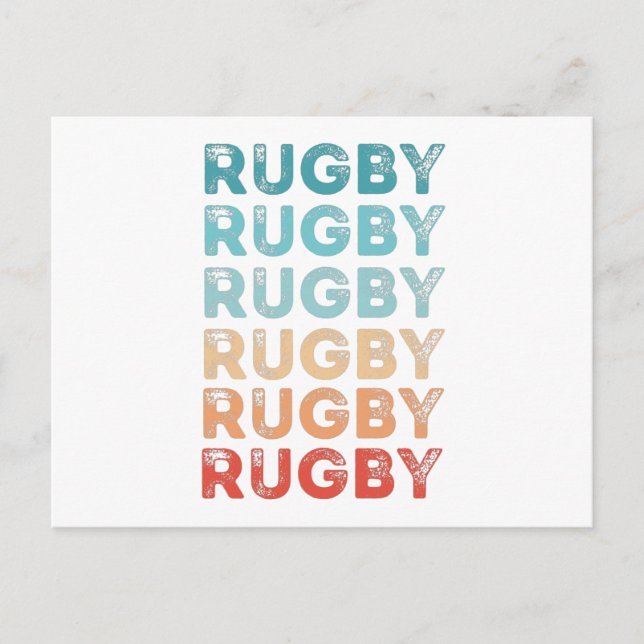 Carte Postale Cadeau Vintage Rugby Rétro (Devant)
