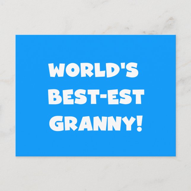 Carte Postale Cadeaux blancs de T-shirts des textes de mamie du (Devant)