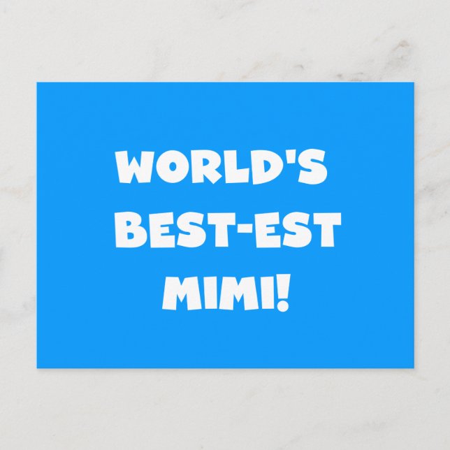 Carte Postale Cadeaux blancs de T-shirts des textes Mimi du (Devant)