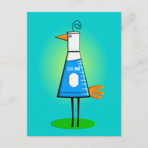 Carte Postale Cadeaux chimiste "Beeker Bird"