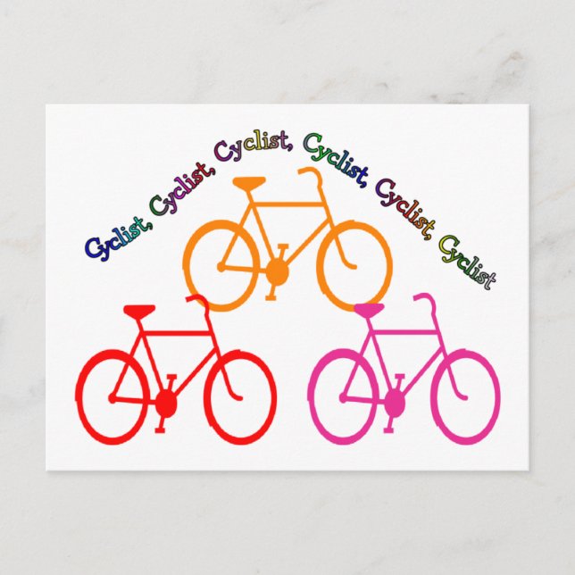 Carte Postale Cadeaux Cyclistes, Manie Vélo ! (Devant)