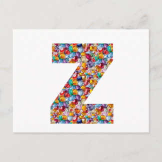 Carte Postale Cadeaux d'anniversaire Alpha ZZZ z ZZ incrustés de