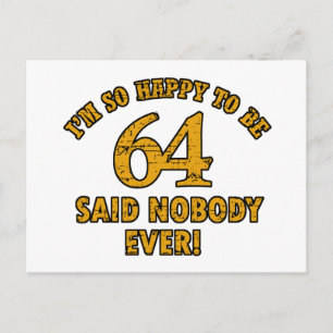 Carte Postale Cadeaux de 64e année