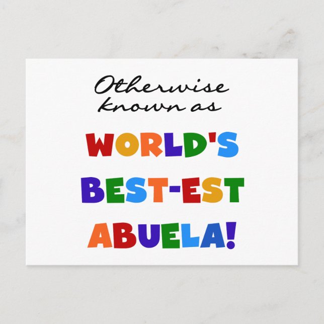 Carte Postale Cadeaux de Abuela autrement connus comme les meill (Devant)