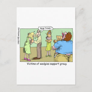 Carte Postale Cadeaux de caricature du groupe de soutien Wedgie 