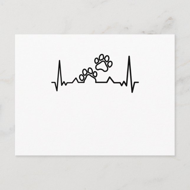 Carte Postale Cadeaux de chiens de battement de coeur (Devant)