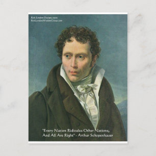 Carte Postale Cadeaux de citation "Nations Ridicule" d'Arthur Sc