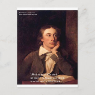 Carte Postale Cadeaux de citations de John Keats "Blossom" T-shi