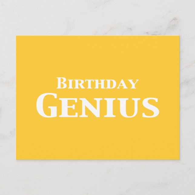 Carte Postale Cadeaux de génie d'anniversaire (Devant)