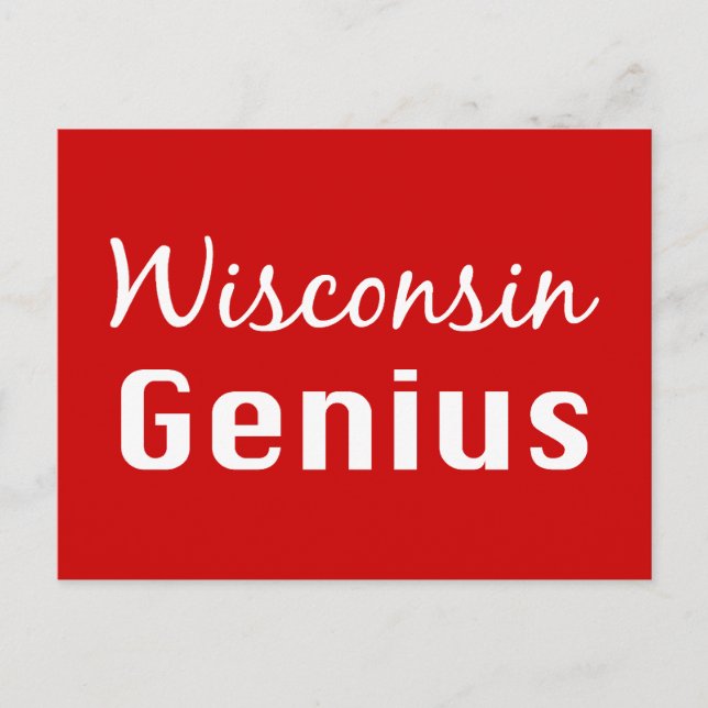 Carte Postale Cadeaux de génie du Wisconsin (Devant)