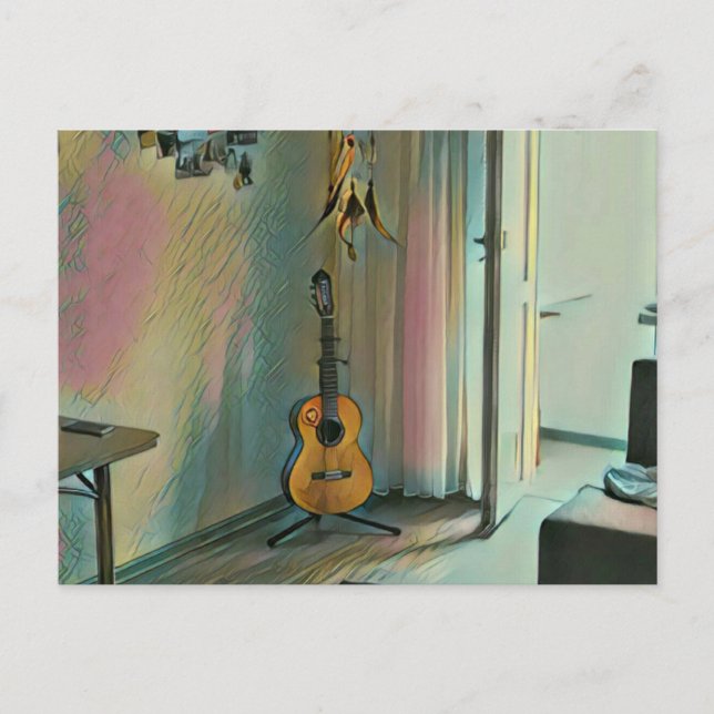 Carte Postale Cadeaux de guitare pour elle (Devant)