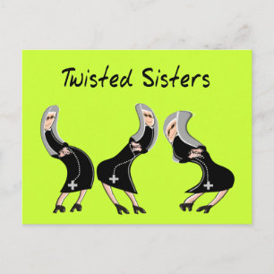Carte Postale Cadeaux de la religieuse catholique "Soeurs tordue