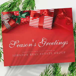 Carte Postale Cadeaux de Noël Rouge   BONNES FÊTES