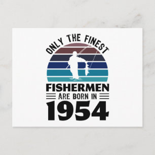 Carte Postale Cadeaux de pêche pour les pêcheurs nés en 1954 pou