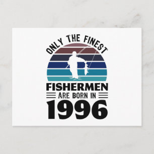 Carte Postale Cadeaux de pêche pour les pêcheurs nés en 1996 30e