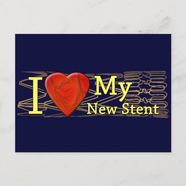 Carte Postale Cadeaux de récupération cardiaque | T-shirts Stent (Devant)