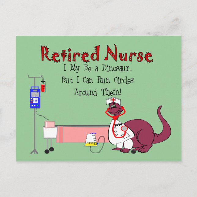 Carte Postale Cadeaux de soins infirmiers à la retraite (Devant)