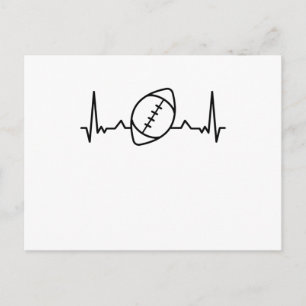 Carte Postale Cadeaux de sport Rugby Heartbeat