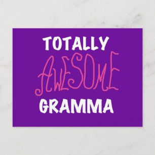 Carte Postale Cadeaux de T-shirts roses Gramma absolument géniau