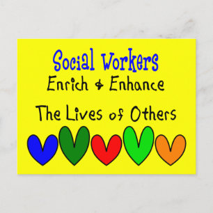 Carte Postale Cadeaux de travailleurs sociaux