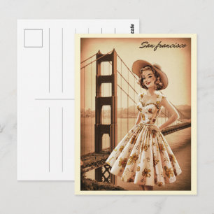 Carte Postale Cadeaux de vieux bus vintage San Francisco, CA sur