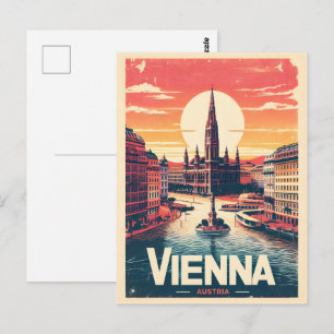 Carte Postale Cadeaux de ville rétro Vienne Autriche 