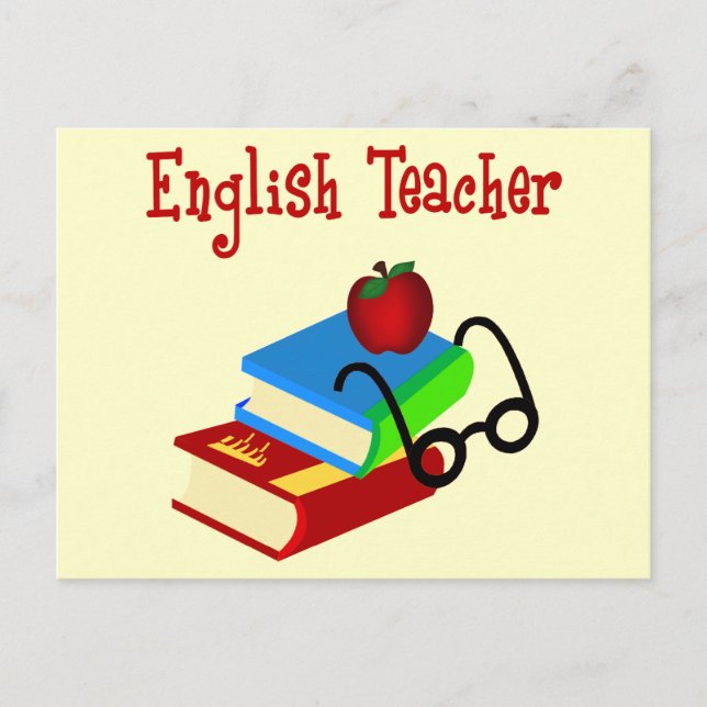 Carte Postale Cadeaux d'enseignant anglais (Devant)