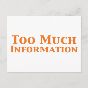 Carte Postale Cadeaux d'informations excessives
