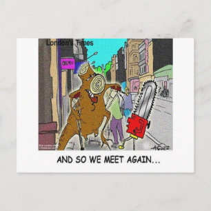 Carte Postale Cadeaux drôles de dessin animé Rick London embrass