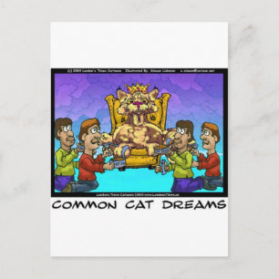 Carte Postale Cadeaux drôles de rêves de chats communs T-shirts