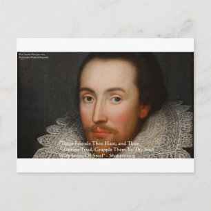 Carte Postale Cadeaux et T-shirts de sagesse de Shakespeare "Ami