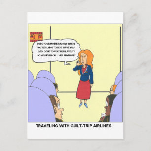 Carte Postale Cadeaux et T-shirts drôles de la compagnie aérienn