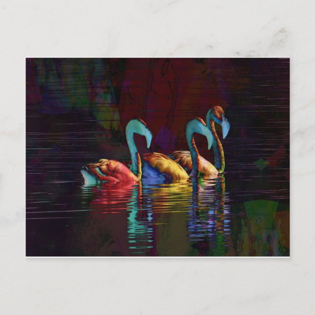 Carte Postale Cadeaux Flamants roses (Devant)