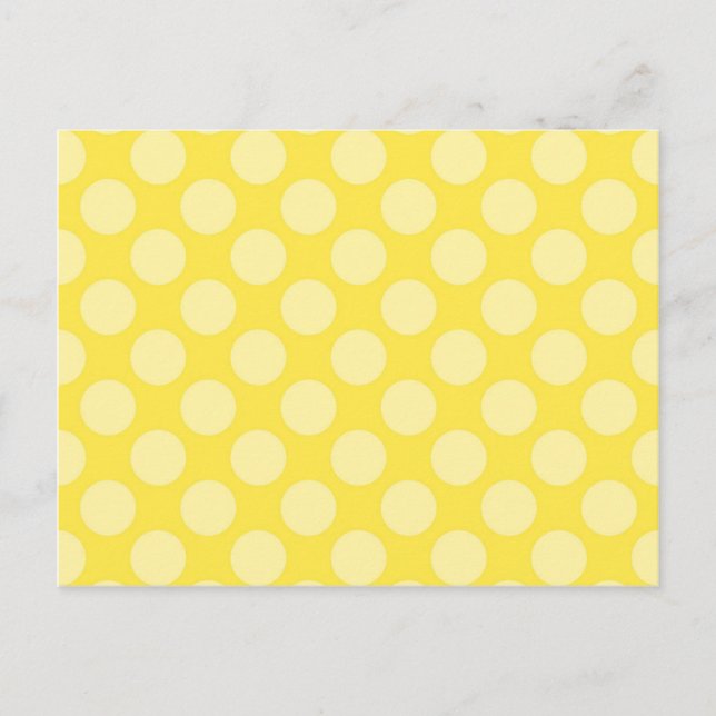 Carte Postale Cadeaux jaunes amusants d'été avec pois jaunes (Devant)