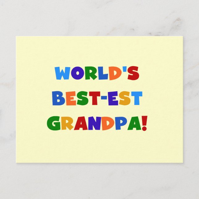 Carte Postale Cadeaux lumineux de couleurs de grand-papa du (Devant)