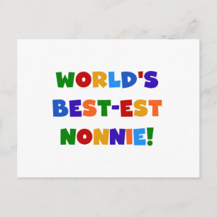 Carte Postale Cadeaux Meilleure Nonnie Couleurs Vives du Monde